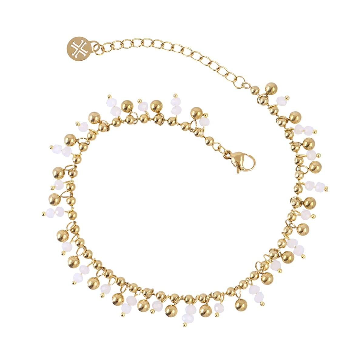 ATO260 TOBILLERA MULTIDIMBRE CON CRISTAL MODELO 2 - Colección  SAND DUST C