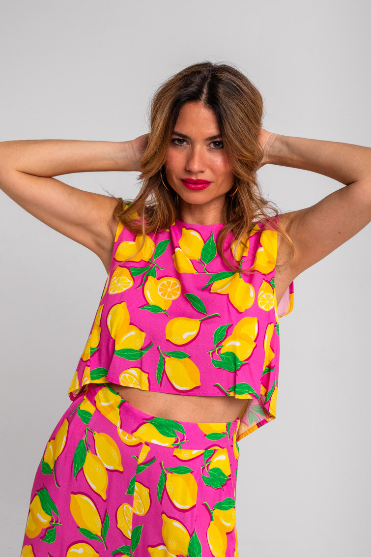 Top rosa de limones - Limoncello Lolina - Imagen 4