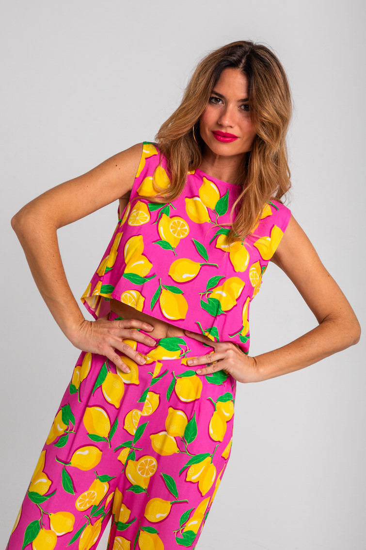 Top rosa de limones - Limoncello Lolina